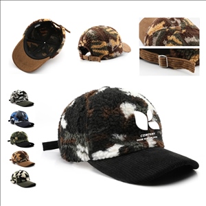 Camo Fleece Winter Baseball Capfor Outdoor Activities